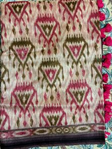 Used Peach Pink Color Saree For 199