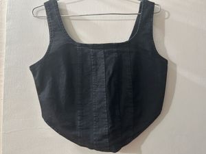 Black Denim Corset