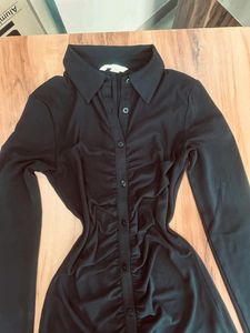 H&amp;M Draped Shirt Dress