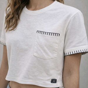 White T-Shirt Stitch Detail