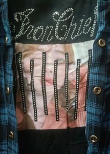 Navy Blue Shirt Top