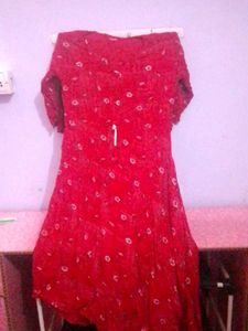 Red Boho Mini Dress
