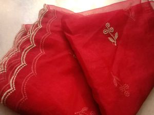 Red Embroidered Kurta