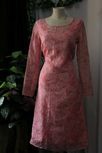 Floral Pink Dress/Kurtha Dress