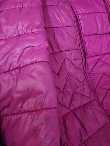 Pink Puffer Jacket with Hood