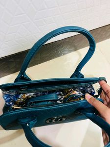 Teal Quilted Satchel Bag New With Tag