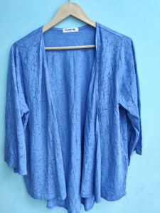 Branded Elegant Blue Floral Cardigan