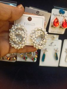 Pearl Circle Earrings