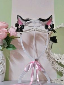 Cupcake Kuromi Cat Ears 🖤🎀✨️