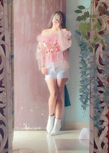 Romantic Sheer Off-Shoulder Floral Top