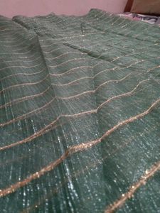 BRAND NEW DESIGNER (Green And Pink Saree)