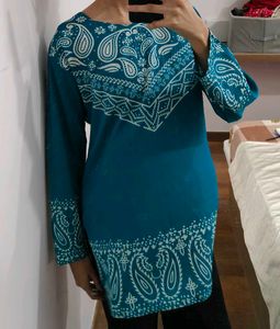 Sea Green/Blue Short Kurti