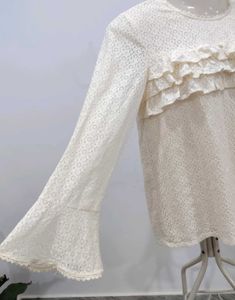 Elegant Ruffled Lace Top