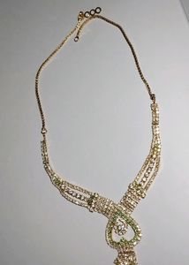 Chain# necklace# Gold 🏆 And Green 🟢 Color