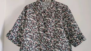 Poco Black Floral Oversized Shirt