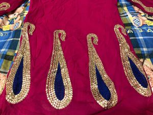 Blue Sequin Punjabi Pretty Suit