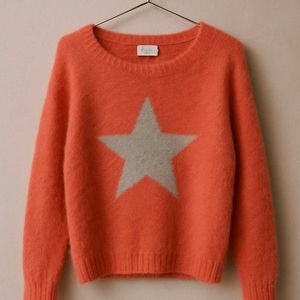 Orange Star Knit All Fur Sweater