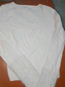 White Long Sleeve Top