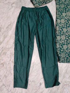Green Floral Kurta Set