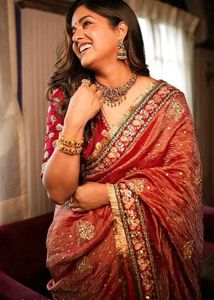 Elegant Red Saree