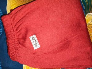 red Woolen Leggings