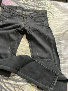 Distressed Gray Jeans