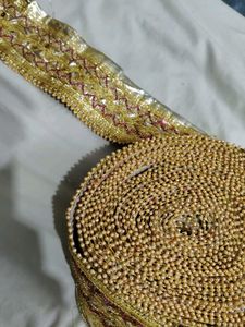 Gold & Pearl Embellishment Trim