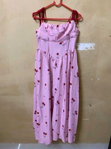 Cherry Print Maxi Dress