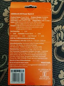 Mi Power Bank Empty Box