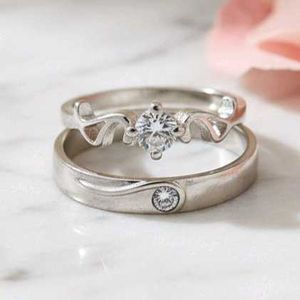Silver Tone Couple Rings
