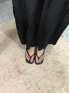 Black Slippie Flats