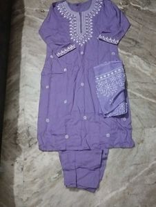 Kurta Pant And Dupatta Set