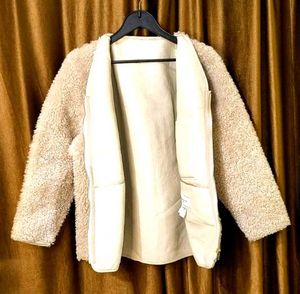 Cozy Beige Sherpa Jacket Size 44 inches, Multiple