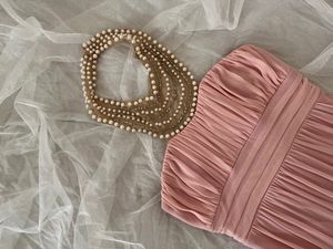 pearl embellished gown