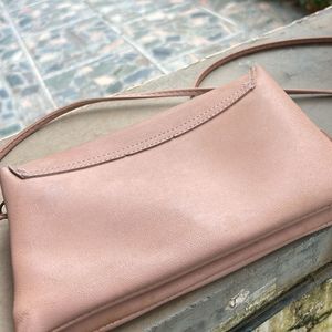 Pink Flower Accent Sling Bag