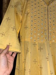 Pre Loved Rich Cotton Fabric Anarkali Dress/ Kurta