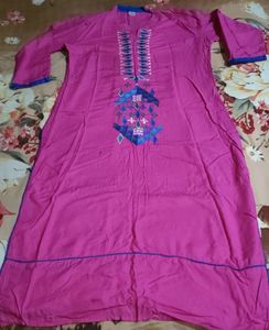 Purple Colored Long Kurti For Women