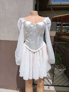 White Corset Dress