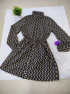 Patterned Shirt Dress