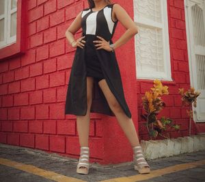 Black &amp; White Short Dress