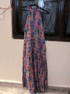 Printed Halter Neck Dress