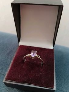 Original Silver Amethyst Stone Ring