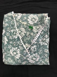 Green Floral Kurta