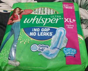 WHISPER ULTRA HYGIENE+COMFORT SANITARY PADS, 50 XL