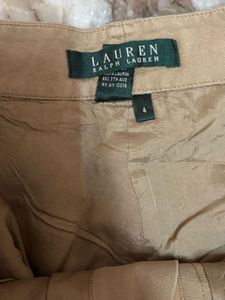 Ralph Lauren 100% Silk Beige Trousers