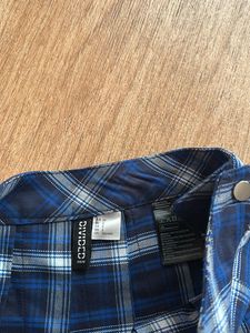 H&amp;M Blue Pleated Skirt