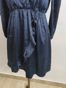 Navy Satin Dress(Fixed Price)
