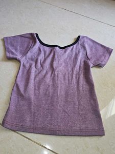 Purple Top with Black Trim