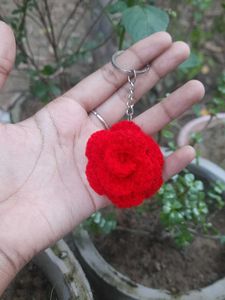 🌹Crochet Rose Keychain