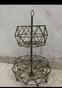 Two Tiered Basket Stand